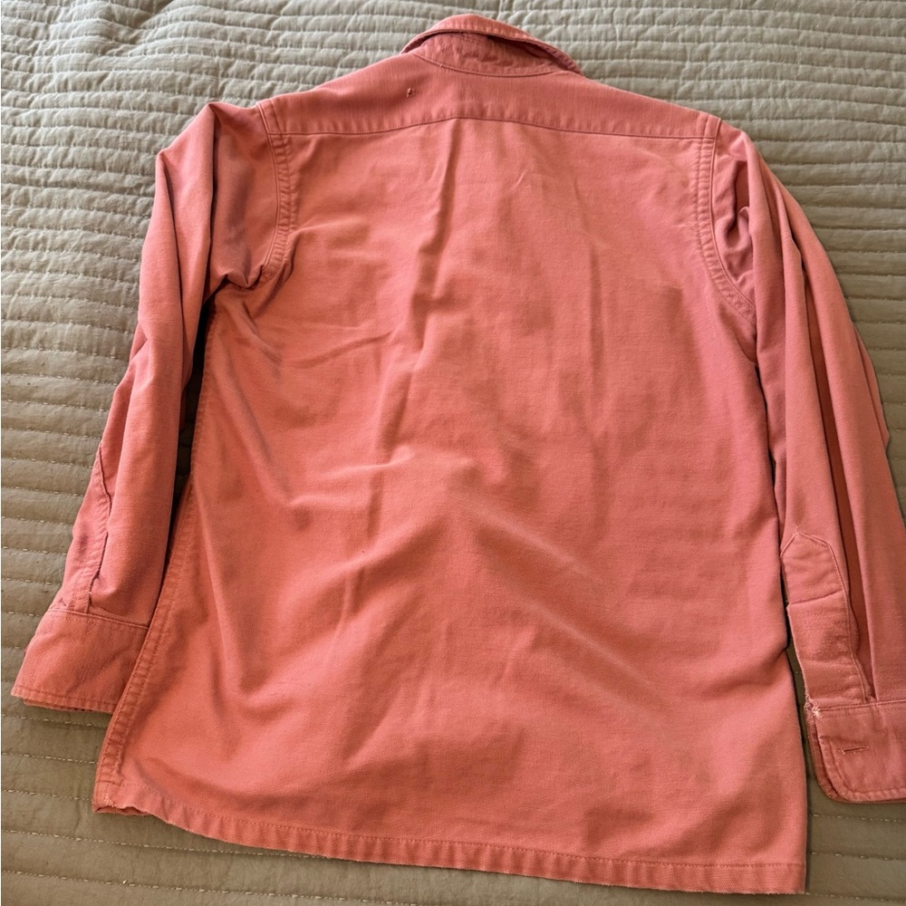 Vintage LL Bean Chamois Cloth Button Up Shirt Women's 8 Pink - Picture 7 of 8